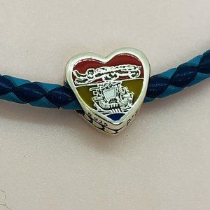 Heart New Brunswick Flag Charm Solid Heart Charm Pendant Travel Gifts Pendant